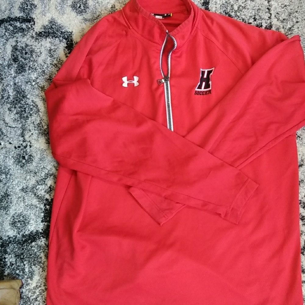Under Armour Red long sleeves pull over - Picture 5 of 9